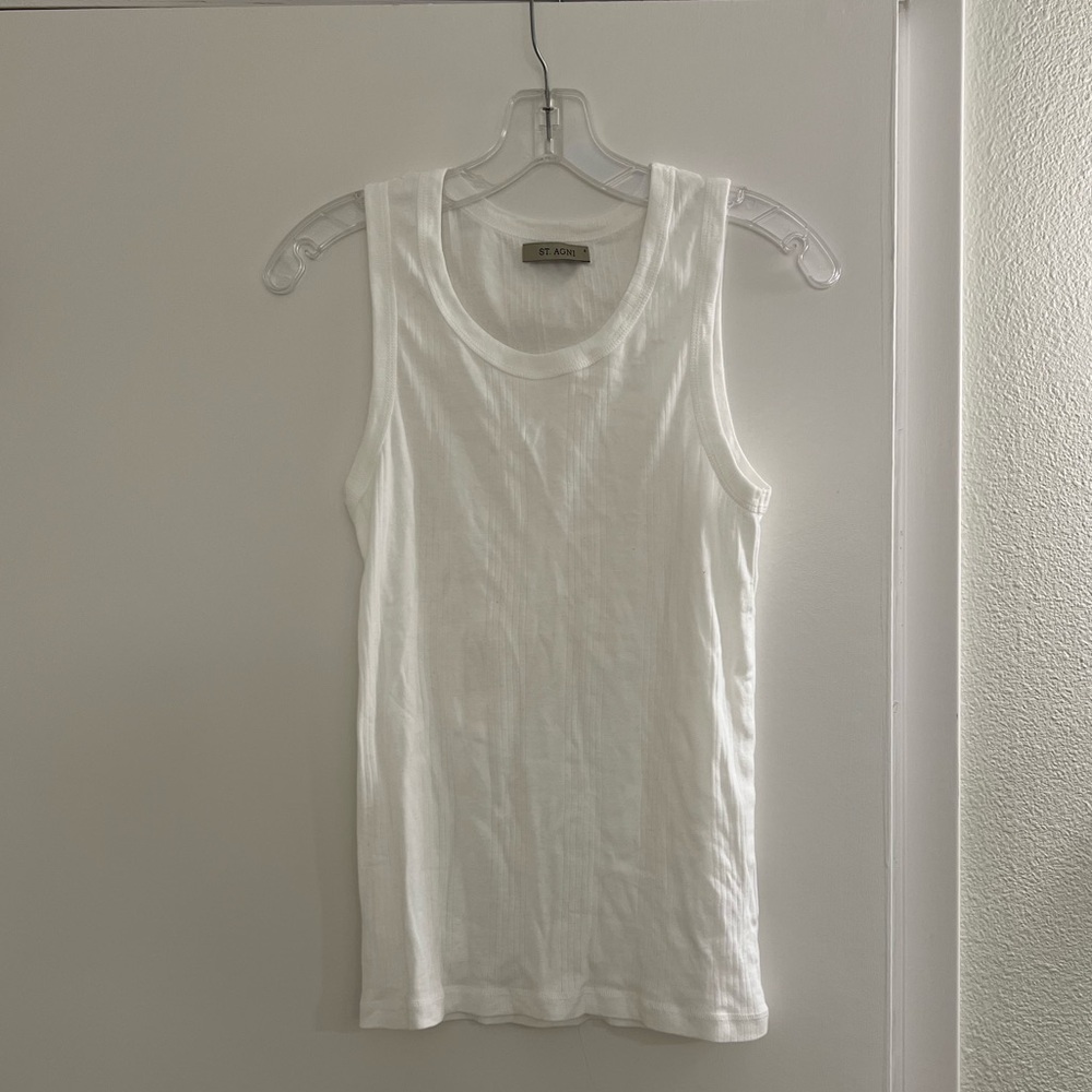 St. Agni Organic Cotton Soft Rib Singlet, Size S